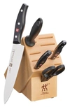 Zwilling Twin Signature 6-piece Knife Block Set In Black