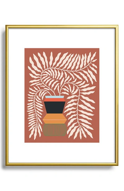 Deny Designs Nude Framed Art Print In Golden Tones