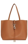 Rebecca Minkoff Megan Leather Shopper Tote Bag In Caramello