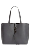 Rebecca Minkoff Megan Calf Leather Tote Bag In Anthracite