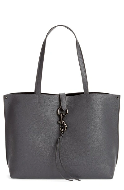 Rebecca Minkoff Megan Calf Leather Tote Bag In Anthracite