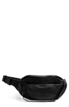 Aimee Kestenberg Milan Leather Belt Bag In Black Nubuck