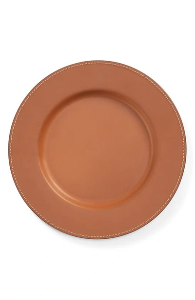 Polo Ralph Lauren Wyatt Leather Charger In Saddle