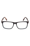 Tom Ford Black Square Glasses In Red Havana / Brown