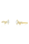 EF COLLECTION MARQUISE DIAMOND STUD EARRINGS