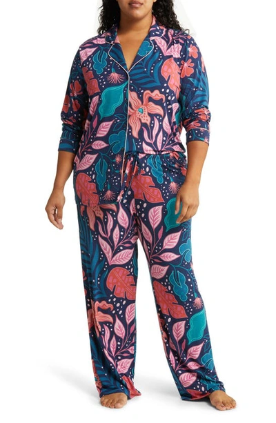 Nordstrom Moonlight Eco Pajamas In Navy Maritime Moonlit Floral