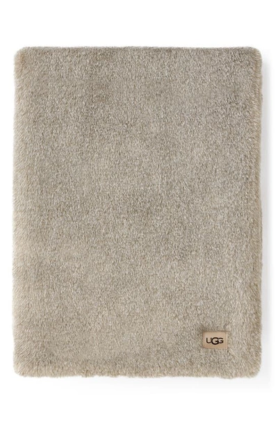 Ugg Matti Faux Fur Throw Blanket In Putty