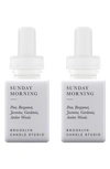 Pura X Brooklyn Candle 2-pack Diffuser Fragrance Refills In Sunday Morning