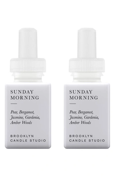 Pura X Brooklyn Candle 2-pack Diffuser Fragrance Refills In Sunday Morning