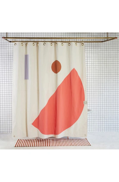 Quiet Town Beacon Shower Curtain In Bubble