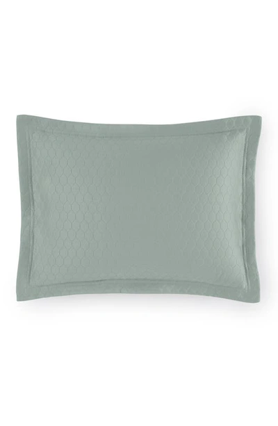 Sferra Favo Standard Sham In Seagreen