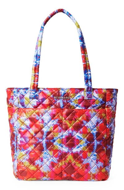 Mz Wallace Small Metro Quatro Quilted Nylon Tote In Multi