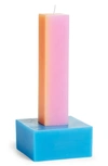 Areaware Happiness Pillar Candle In Orange/ Pink