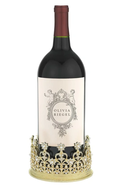 Olivia Riegel Diana Crown Wine Coaster In Gold