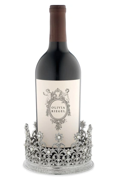Olivia Riegel Diana Crown Wine Coaster In Silver