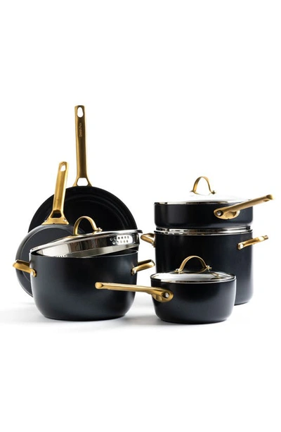 Greenpan Reserve 10-piece Ceramic Nonstick Cookware Set In Black