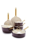 Greenpan Reserve Ceramic Nonstick 10-piece Cookware Set In Merlot