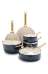 Greenpan Reserve Ceramic Nonstick 10-piece Cookware Set In Oxford Blue