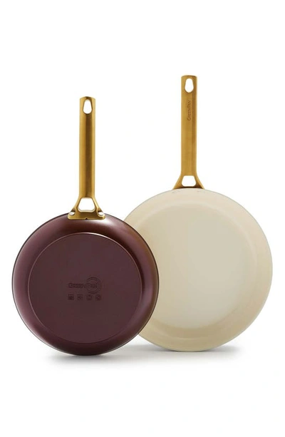 Greenpan Reserve Set Of 2 Ceramic Nonstick Frying Pans In Merlot