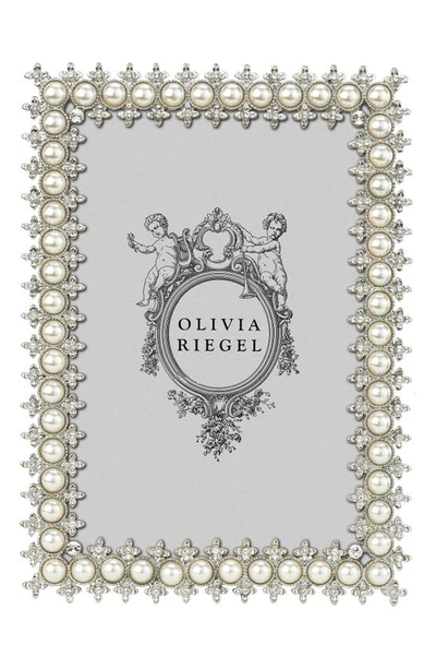 Olivia Riegel Crystal & Pearl Silvertone Picture Frame