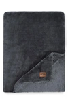 Ugg Whistler Throw Blanket In Onyx