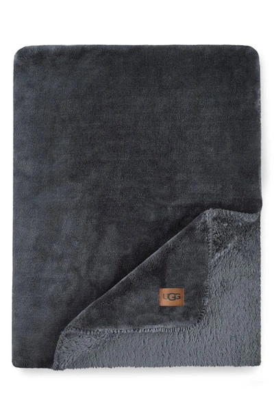 Ugg Whistler Throw Blanket In Onyx