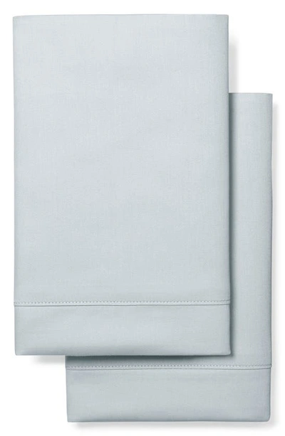 Boll & Branch 360 Thread Count Set Of 2 Organic Cotton Percale Pillowcases In Shore