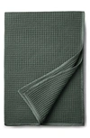 Boll & Branch Waffle Organic Cotton Blanket In Spruce