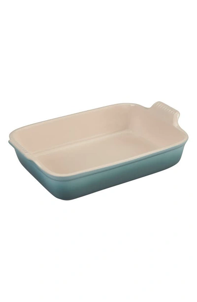 Le Creuset 4-quart Heritage Stoneware Rectangular Dish In Sea Salt