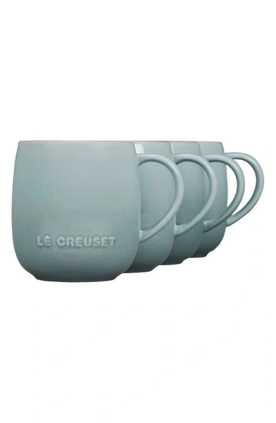 Le Creuset 4-piece Heritage Mug Set In Sea Salt