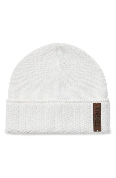 Zegna Oasi Cashmere Beanie In Light Grey