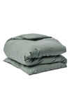 Coyuchi Cloud Brushed Organic Cotton Flannel Duvet Cover In Cypress