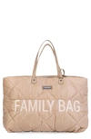 Childhome Babies' Family Bag Large Quilted Diaper Bag In Beige