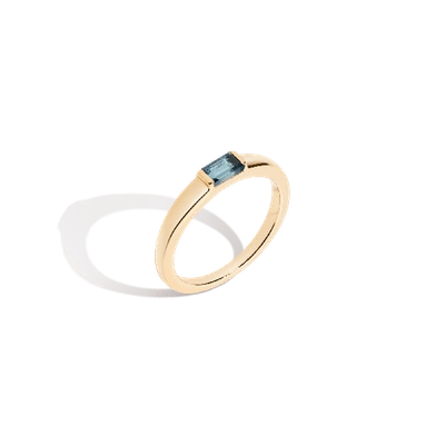 Aurate New York X Michelle: Tranquility Blue Topaz Ring In Rose