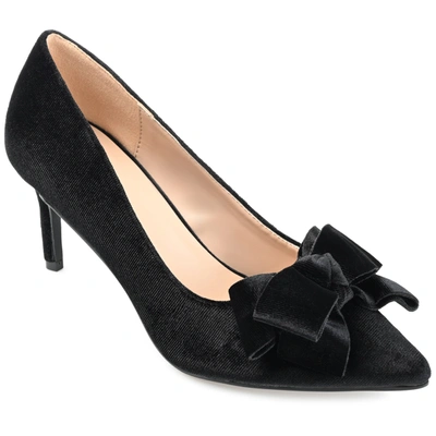 Journee Collection Collection Women's Crystol Wide Width Pump In Black
