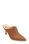 Shop Journee Collection Shiyza Faux Leather Mule Pump In Brown