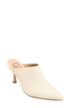 Journee Collection Shiyza Faux Leather Mule Pump In Nude