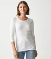 Michael Stars Dora Shine Tee In White