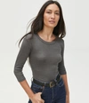 Michael Stars Dora Shine Tee In Oxide