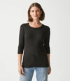 Michael Stars Dora Shine Tee In Black