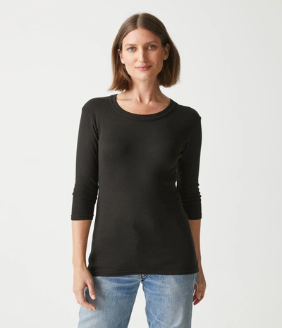 Michael Stars Dora Shine Tee In Black