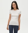 Michael Stars Fallon Shine Tee In Chalk