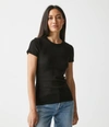 Michael Stars Fallon Shine Tee In Black