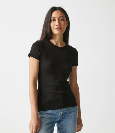 Michael Stars Fallon Shine Tee In Black