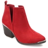 Journee Collection Journee Issla Metal Trim Bootie In Red