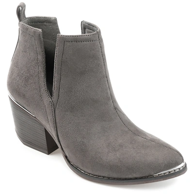 Journee Collection Collection Women's Wide Width Issla Bootie In Grey