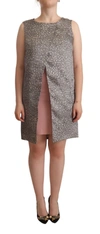 Comeforbreakfast Gray Sleeveless Shift Knee Length Dress In Gray