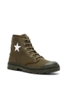 Givenchy Olympus Canvas Combat Boot In Green