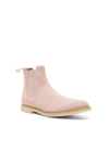 COMMON PROJECTS SUEDE CHELSEA BOOTS IN PINK.,1897
