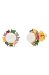 Kate Spade Candy Shop Pearl Halo Studs In Multi